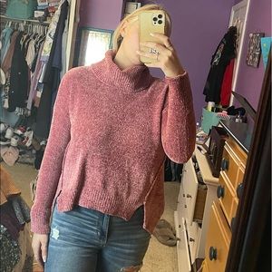 Pink Turtleneck Sweater
